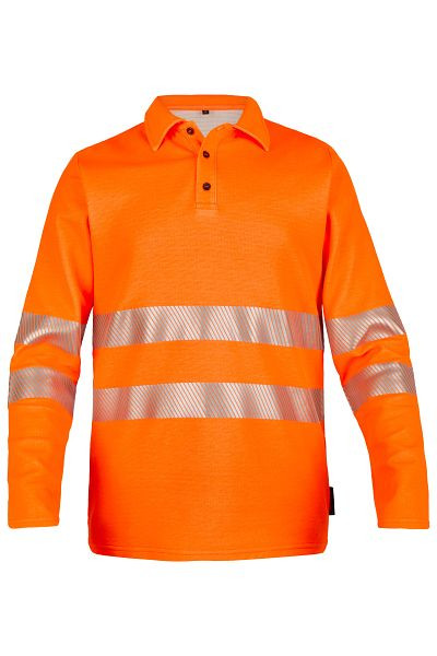 ROFA poloshirt lange mouw 630148, maat XXXL, kleur 146-lichtgevend oranje, 630148-146-3XL