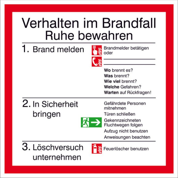 Stone HGS brandbeveiligingsbord, gedrag bij brand, aluminium, gecoat, fotoluminescerend, 15.a5970