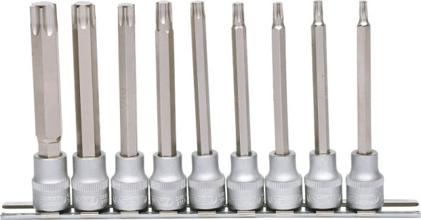 KS Tools 3/8" bitdoppenset Torx, lang, 9-delig, T20-T60, 911.1550