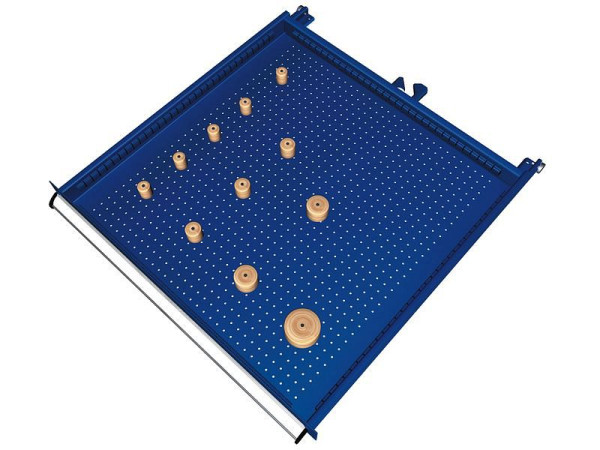 KLW scheidingsmateriaalset voor lades vakhoogte 50 tot 400 mm in SGB kast, kastmaat 725 x 750 mm B x D, SGB-B09-030