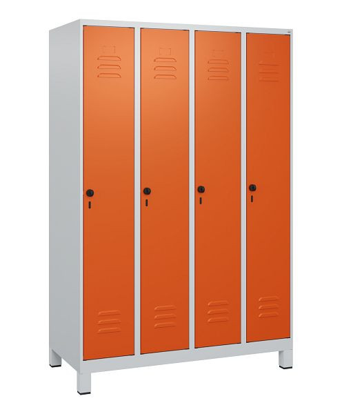 C+P luierkastje Classic PLUS met middenwand, voeten, 4 vakken, 1800x1200x500mm, 7035/2004, veiligheidsdraaigrendel, 0800107-40F S10030