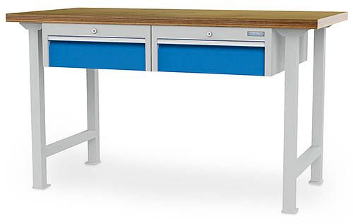 Bedrunka + Hirth serie werkbank, R 18-24, aantal lades: 2, afmetingen in mm (BxD): 2000 x 750, 03.20.520HVV