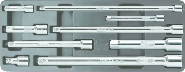 KS Tools CHROMEplus uitbreidingsset met slot, 9-delig, 918.0007