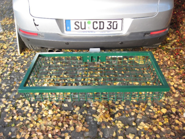 Achterdrager Optimaal, groen mat gepoedercoat met snelsluiting in maat 1200 x 600 x 175 mm, 900418