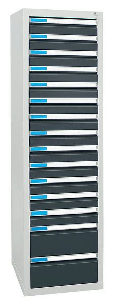 stumpf ladekast serie ESTA, RAL 7035/7016, 15 laden (13x100, 2x200 mm), 7605671