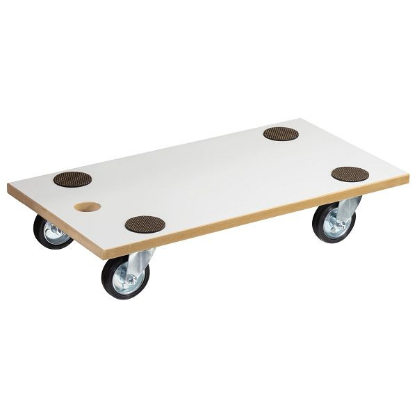 WAGNER Transporthilfe MM1316 575x300mm, MDF, Melamin, 4 vollgummierte Transportgerätrollen, Raddurchmesser 75mm, Tragkraft 250kg, VE: 2 Stück, 20131601