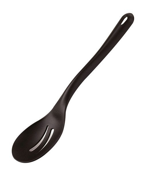 APS serveerlepel, geperforeerd, 11 x 7 cm, handvat: 23 cm, polyamide, zwart, 00607