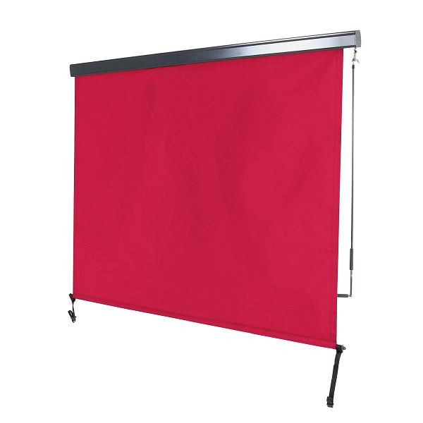 Mendler verticale luifel HWC-F42, verticale luifel privacyscherm, externe rolgordijn, UV-bescherming 50 stof, 250x180cm, bordeaux rood, 76493