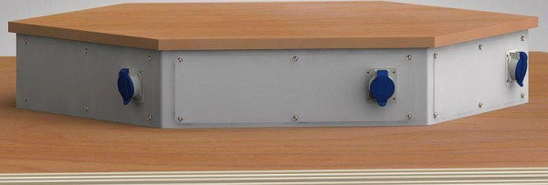 KLW 6-hoeks energieopzetstuk voor werkpleklengte 1350 mm, met afdekplaat van beuken multiplex, 6E-EAB-K135-001