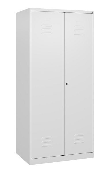 C+P Umkleidespind Classic PLUS SW, 2 Abteile, 1700x800x500mm, 9016/9016, Zylinderschloss, 0800027-22 S10025