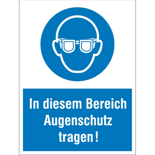Stein HGS HGS combinatiebord met verplichtbord, draag in deze omgeving oogbescherming!, 43.a7025