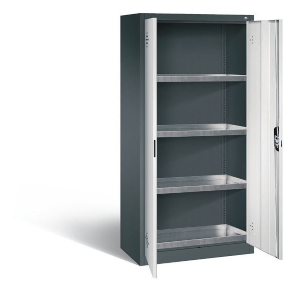 C+P klimaatkast Acurado, H1950xW930xD500mm, kleur: antracietgrijs/lichtgrijs, verzonken handgreep, 8921-315 S10359