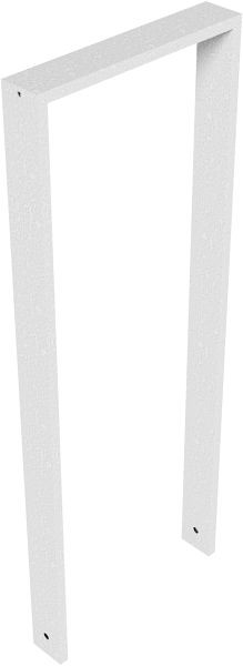 Schake armleuning van rechthoekige staalbuis, 80 x 20 mm, zonder dwarsbalk, totale breedte: 450 mm, thermisch verzinkt, 458_045
