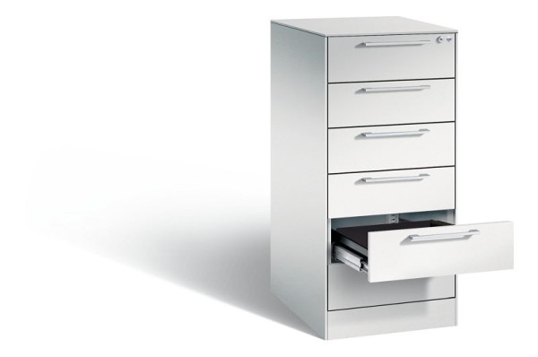 C+P archiefkast Asisto, H1010xB440xD600mm, kleur: lichtgrijs, beugelgreep, 146245-622 S10000