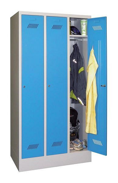 Pavoy Kleiderschrank mit Sockel 1850/500/900, 3 Abteile, Drehriegelverschluss, 60201-313-432-910