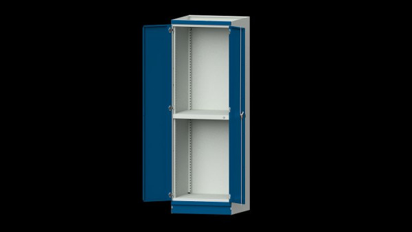 ANKE werkbanken basiskast modulair kastsysteem, model 102, 715 x 720 x 2200 mm, lege behuizing met deuren, RAL 7035/5010, 631.005