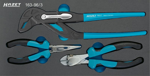 Hazet tangenset, aantal gereedschappen: 3, aantal gereedschappen: 3, totaal aantal gereedschappen: 3, reserveonderdeel: 163-96L, accessoires: 165-L, 163-96/3