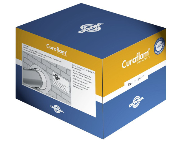 DOYMA Curaflam Rollit ISO Pro Box, Bandlänge 10 m / inkl. 10 Brandschutzschilder, 334200000002