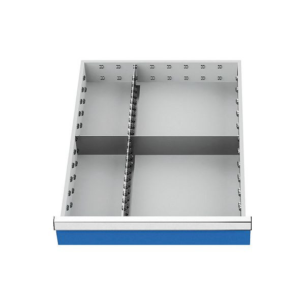 Bedrunka + Hirth lade-inzet, serie 500 middenvakrails, met 2 tussenschotten, 115A