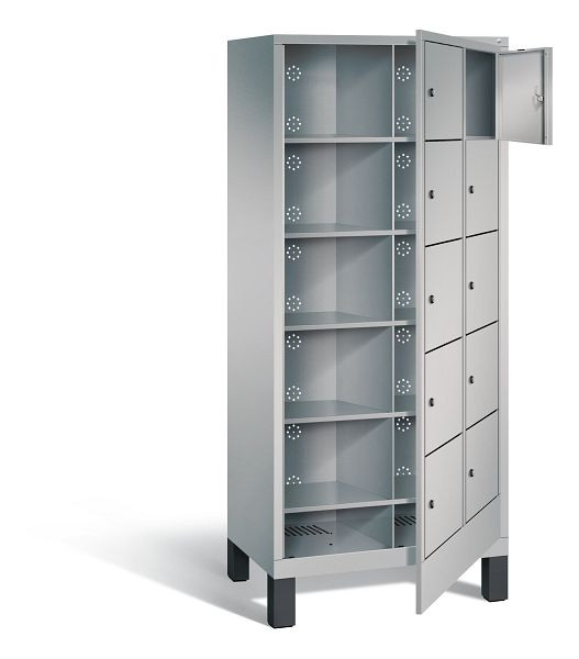 C+P wasverzamelkast Evolo, H1850xW810xD500mm, kleur: wit aluminium, 48060-205 S10144