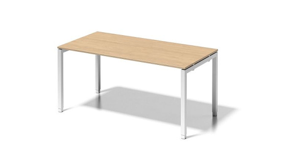 Bisley Cito bureau, 650-850 mm in hoogte verstelbaar U-frame, H 19 x B 1600 x D 800 mm, esdoorn/verkeerswit, DUH1608MP396