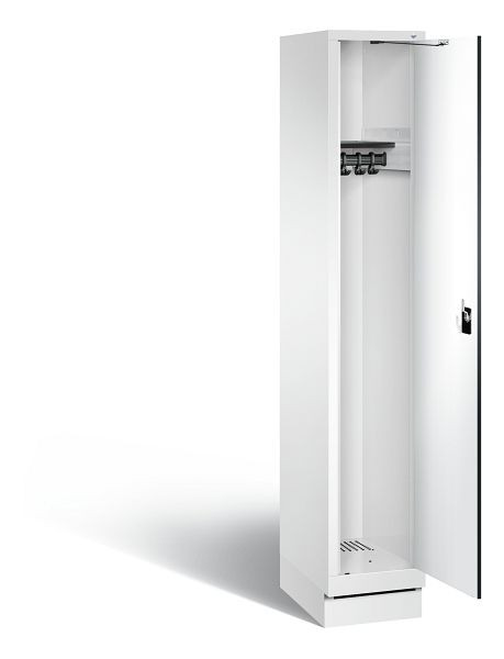 C+P Evolo kleerkast, H1800xB320xD500mm, kleur: verkeerswit / decor wit, 48020-10 S10494