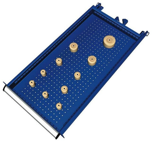 KLW scheidingsmateriaalset voor lades vakhoogte 50 tot 400 mm in SDB kast, kastmaat 419 x 750 mm B x D, SDB-B06-030