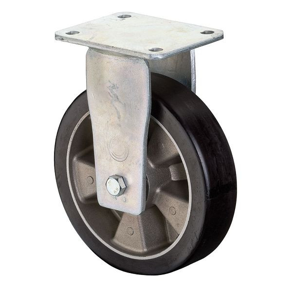 BS Rolls Zwaarlastwiel, bokwiel, breedte 40 mm, Ø100 mm, tot 150 kg, polyurethaan gegoten 78 Shore A, aluminium wiellichaam, kogellager, RR110.B91.100