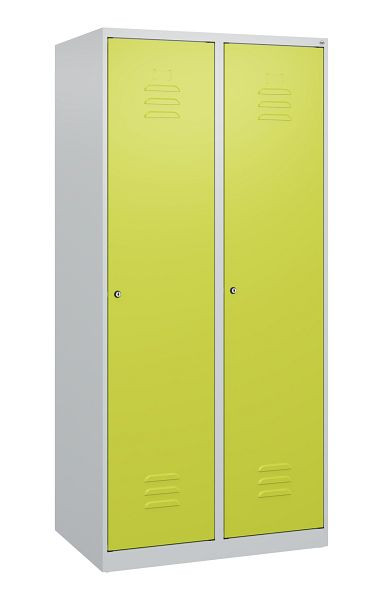 C+P luierkluis Classic PLUS met middenwand, 2 vakken, 1700x800x500mm, 7035/0024, cilindersloten, 0800007-22F S10022