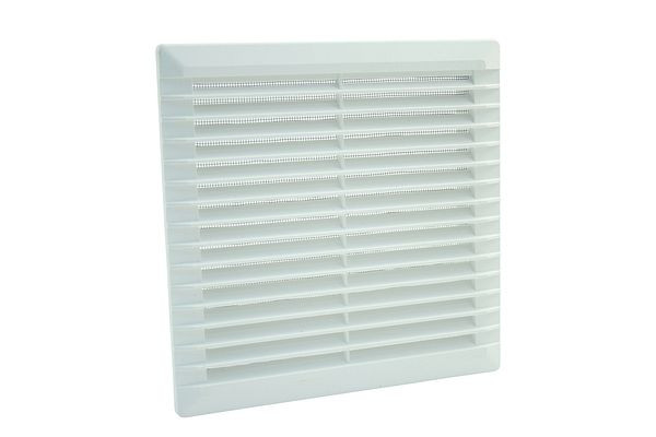 Marley ventilatierooster 225x225mm met bevestigingsclips voor ventilatieroosterkanalen, 059105