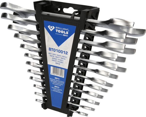 Brilliant Tools dubbele steeksleutelset, 12-delig, BT010012