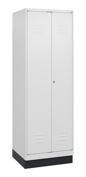 C+P luierkluis Classic PLUS, dubbele locker, onderbouw, 2 vakken, 1800x600x500mm, 9016/9016, cilinderslot, 0800227-20P S10029
