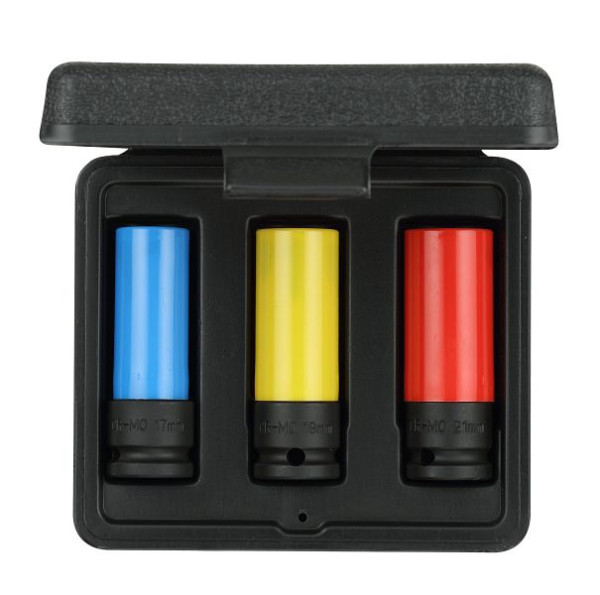 GEDORE slagmoersleuteldoppenset rood 1/2" 3-delig, 3300578