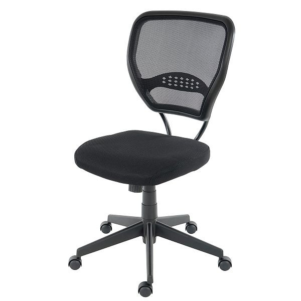Mendler Seattle professionele bureaustoel, directiedraaistoel, draagvermogen 150kg, stof/textiel, zwart zonder armleuningen, 35808