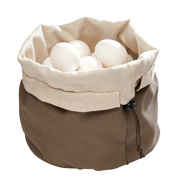 APS broodzak met warmtekussen, Ø 20 cm, hoogte: 23,5 cm, katoen, beige/bruin, met trekkoordsluiting, broodzak wasbaar in de machine, 30390