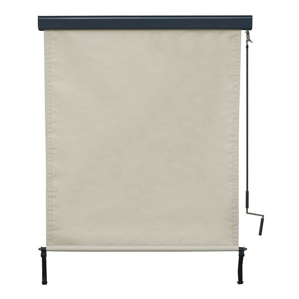 Mendler verticale luifel HWC-F42, verticale luifel privacyscherm, externe rolgordijn, UV-bescherming 50 stof, 250x140cm, crème-beige, 69623