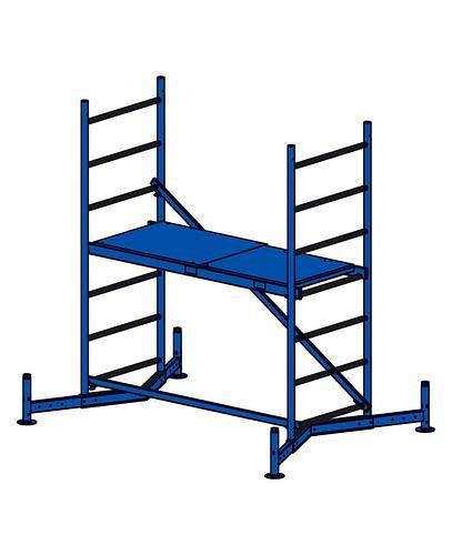DENIOS werksteiger van aluminium, basissteiger, 157040
