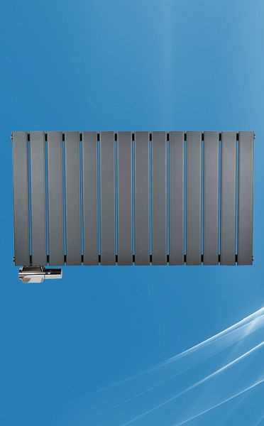 West Heiztec designradiator ARES COMPACT PANELL dubbellaags, antraciet / RAL 7016, EN442 75/65 - 20 C° 935W, CDPA08400600