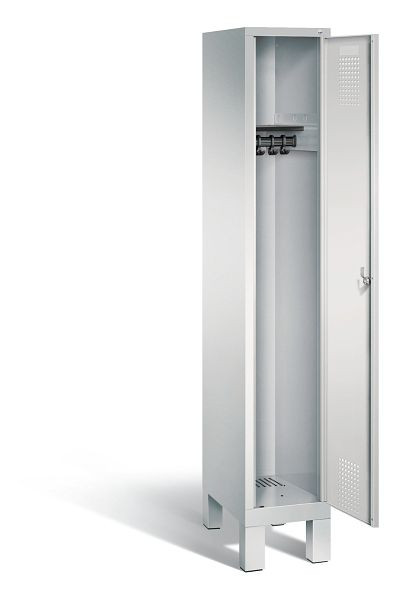 C+P Evolo kleerkast, H1850xB320xD500mm, kleur: lichtgrijs, 48010-10 S10002