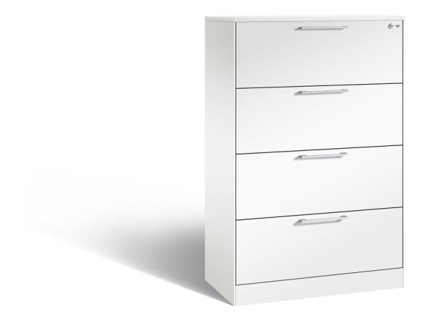 C+P hangarchiefkast Asisto, H1310xB800xD435mm, kleur: verkeerswit, beugelgreep, 146 023-412 S10116