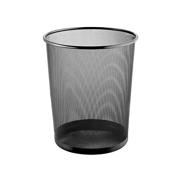 Lüllmann Mesh prullenbak, 15 l, 280 x 265 mm, zwart, 606150