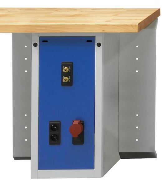 ANKE energieblok energievoorziening; 350x615; Opnamen voor kabel- / slanghaspels; 1xSchuko dubbele wandcontactdoos; 1xCEE-aansluiting met deksel