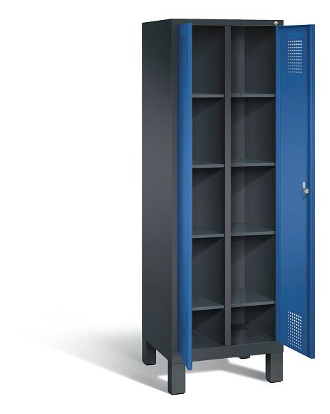 C+P washok Evolo, H1850xW610xD500mm, kleur: zwartgrijs / gentiaanblauw, 48012-20B S10018