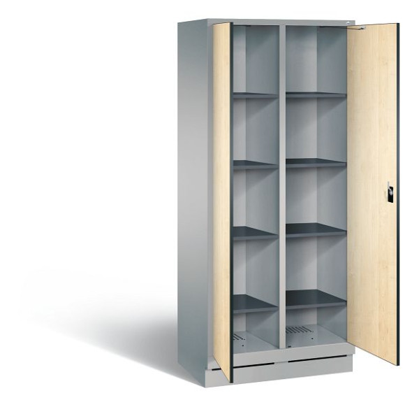 C+P washok Evolo, H1800xW810xD500mm, kleur: wit aluminium / Donau esdoorn decor, 48022-22B S10064