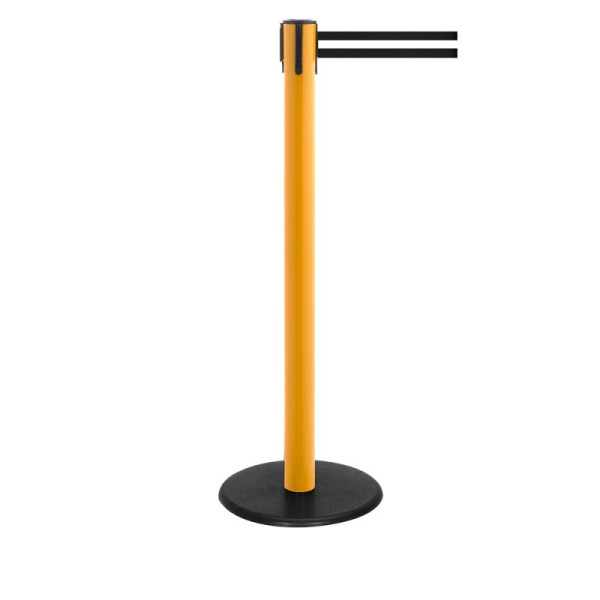 Stein HGS HGS personengeleidingssysteem -P-Line Famous-, geel, zwart/wit/zwart horizontaal (gestreept), met magnetisch banduiteinde, bandlengte: 2,3 m, 12801-0404