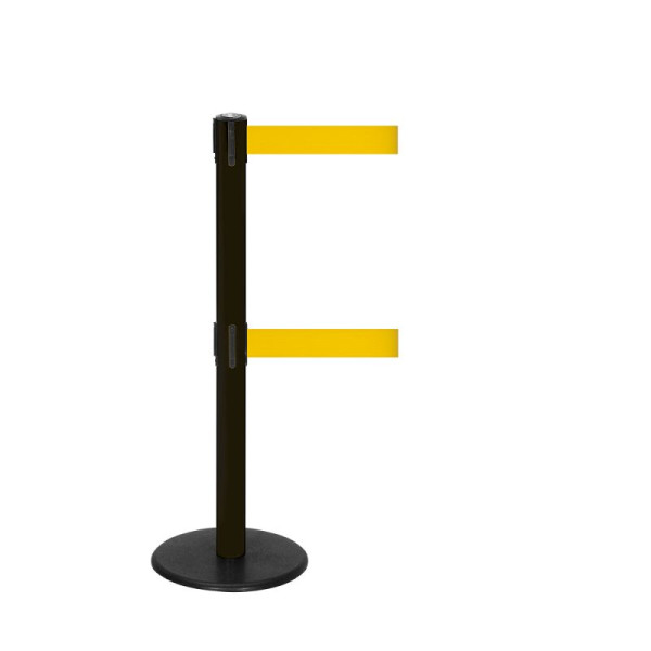 Stein HGS HGS personengeleidingssysteem -P-Line Duo-, zwart, signaalgeel, met riemeindstuk (standaard), riemlengte: 2 x 4 m, 36405-1302