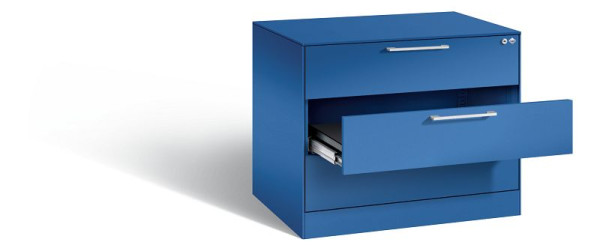 C+P archiefkast Asisto, H710xB800xD600mm, kleur: gentiaanblauw, beugelgreep, 146273-323 S10192