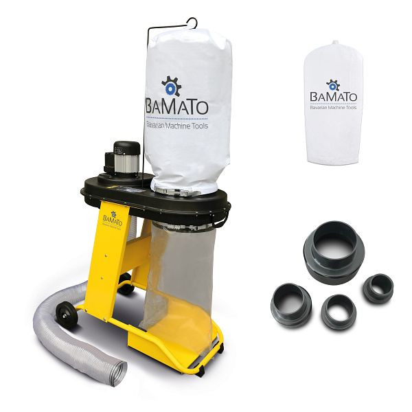 BAMATO afzuigsysteem AB-550 inclusief adapterset en 2e filterzak, AB-550