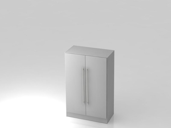Hammerbacher kast 3OH met onderlijstrailgreep grijs/grijs, 80x42x127 cm (BxDxH), V7550/5/5/RE