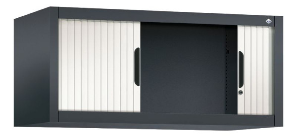 C+P rolluikkast Omnispace, H450xB1000xD420mm, kleur: zwartgrijs / verkeerswit, inbouwgreep, 3262-00 S10073